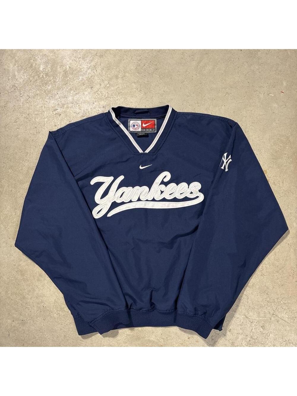 Vintage Y2K Nike Center Swoosh Yankees Pullover Jacket Men's Small MLB